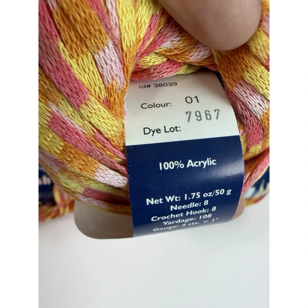 Splash N.Y. Yarns Lot Of 12 Ribbon Variegated 100% Acrylic Made In Romania